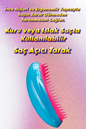 Saç Açıcı Tarak Tarama Fırçası Sihirli Tarak Düğümleri Çözer Kırmadan Açar TZE600