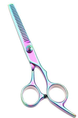 Rainbow Gökkuşağı Lazer Saç Kesim Ara Makas Efile İnceltme Makası XLQ501