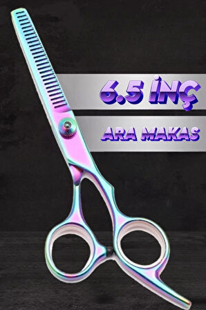 Rainbow Gökkuşağı Lazer Saç Kesim Ara Makas Efile İnceltme Makası XLQ501