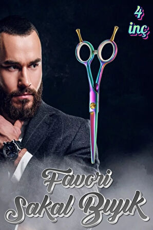 Sakal Bıyık Favori Makası 4 inç Rainbow XLQ577B