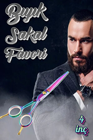 Sakal Bıyık Favori Makası 4 inç Rainbow XLQ577B