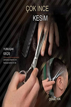 Titanyum Grey Kuyruklu Düz Uçlu Saç Kesim Makası XLQ515KROM