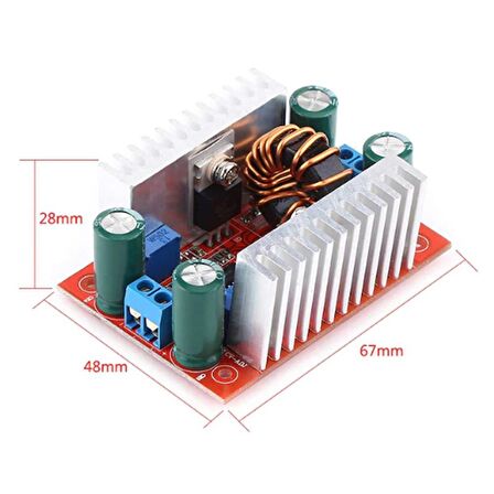  DC-DC 400W 15A Gerilim Yükseltici Modülü