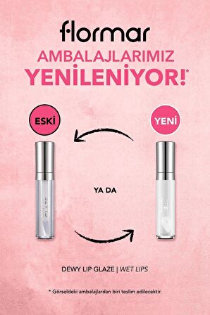 Flormar Besleyici Dudak Parlatıcısı - Dewy Lip Glaze - 001 Wet Lips-8682536068017
