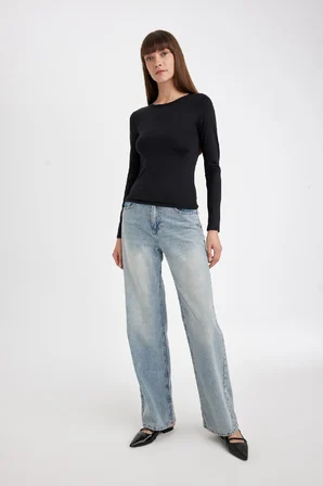 Slim Fit Basic Uzun Kollu Tişört