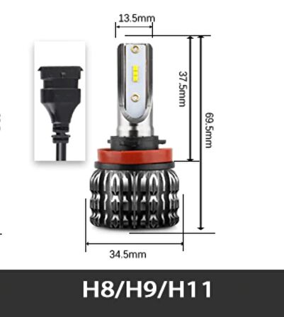 Toyota Corolla 2013-2018 Led Xenon Sis Far Aydınlatma Ampulu FEMEX EcoPower