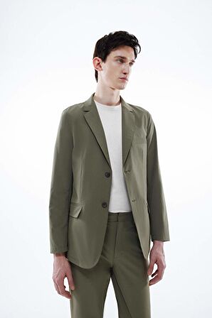 DeFacto Regular Fit Ceket Yaka Düğmeli Astarlı Basic Düz Blazer Ceket B7179AX24SPKH438