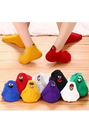 Emoji Çoraplar 8'lı Gökkuşağı Paketi