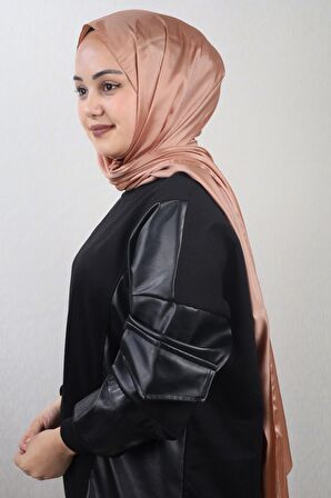  Qum İpek Düz Renk Kristal Şal - Desen-01 - Renk-26 -98