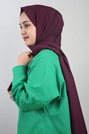  Qum İpek Düz Renk Krep Vual Şal - Desen-01 - Renk-14 -98