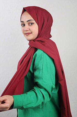  Qum İpek Düz Renk Krep Vual Şal - Desen-01 - Renk-23 -98