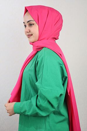  Qum İpek Düz Renk Krep Vual Şal - Desen-01 - Renk-26 -98