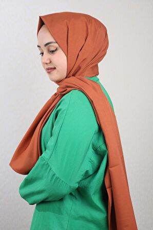  Qum İpek Düz Renk Krep Vual Şal - Desen-01 - Renk-27 -98