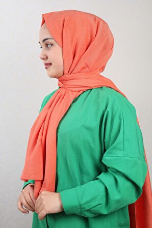  Qum İpek Düz Renk Viscon Coton Şal - Desen-01 - Renk-07 -98