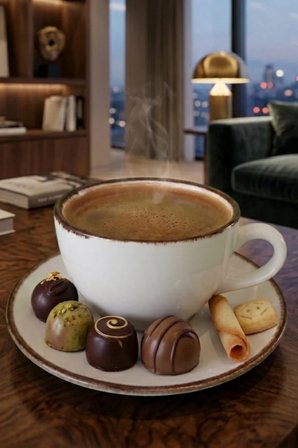 Kütahya Porselen  6 Kişilik 190 ml/cc Çay Nescafe Duble Türk Kahve Fincanı Takımı 12 Parça 