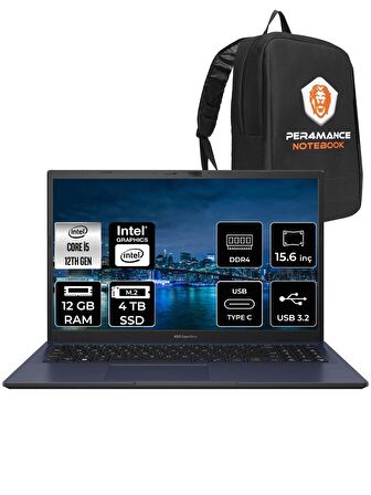 ASUS ExperBook B1502CBA i5 1235U 12GB RAM 4TB SSD 15.6" FHD FDOS BQ0555 & PER4 ÇANTA