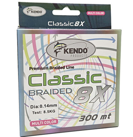 Kendo 8X 300m Multicolor Örgü İp 0.20mm