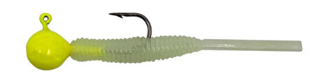 Kendo Hook Worm Jighead+Lrf Silikonu 2gr+4.5cm 5 Adet Head Yellow+Green Glow