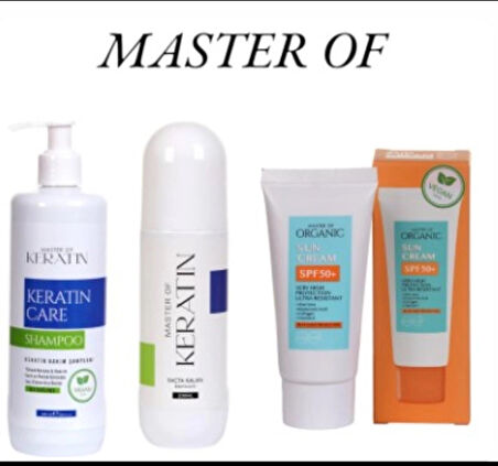 MASTER OF KERATİN ŞAMPUAN 400 ML +KERATİN SÜTÜ 200 ML + GÜNEŞ KREMİ 50+