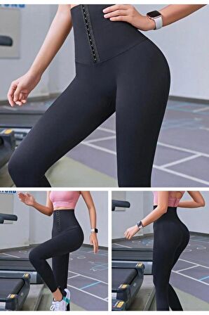 Agraflı 2 Beden Incelten Extra Yüksek Bel Sıkılaştırıcı Korse Tayt