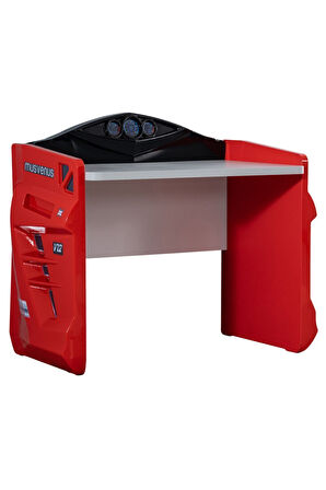 Çocuk Odası - Merso Arabalı Yatak - Sport 3 Kapılı Dolap, Masa - Kırmızı