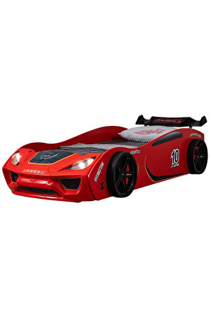 Çocuk Odası - Vento Arabalı Yatak - Sport 3 Kapılı Dolap, Masa - Kırmızı