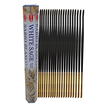 Beyaz Adaçayı Kokulu 20 Çubuk Tütsü - White Salvia