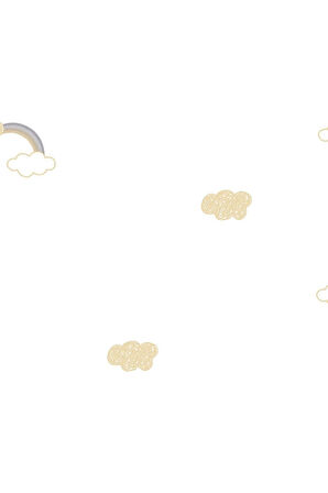 Bulutlu ve Gökkuşağılı Gökyüzü Temalı Duvar Kağıdı - Adakids 8902-2