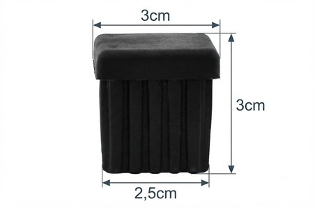 LUDIA 4'lü Set Kare Profil İç Tapa 30x30 mm - Plastik Mobilya ve Sandalye Ayak Koruyucu