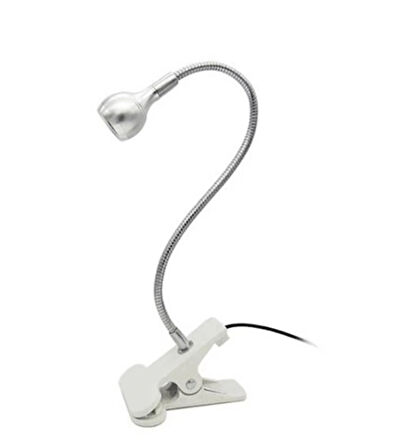 Beyaz Cob Ledli Masa Lambası Kıskaçlı Akrobatik Usb Masa Lambası - Çalışma Lambası - 360 Esnek Gövde Beyaz Işık