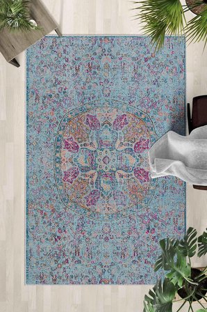 Kaymaz Taban Yıkanabilir Halı – Mutfak, Salon, Yatak Odası için Modern Dijital Baskı Halı (SLNHALI44