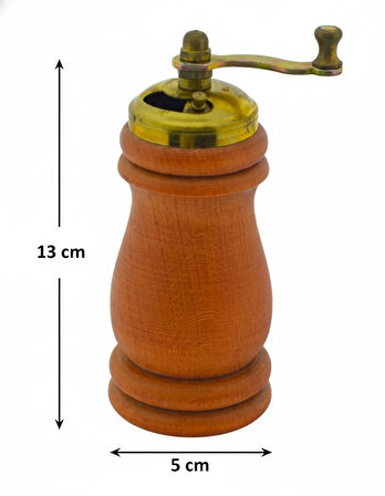 Fantom El Yapımı Ahşap Karabiber Değirmeni Öğütücü (5cmx13cm)