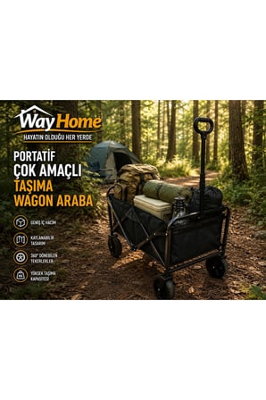WAY HOME (MINI)Çok Amaçlı Katlanır Portatif Taşıma Aracı Kamp, Piknik, Plaj, Pazar