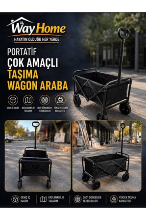 WAY HOME (MINI)Çok Amaçlı Katlanır Portatif Taşıma Aracı Kamp, Piknik, Plaj, Pazar