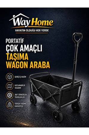 WAY HOME (MINI)Çok Amaçlı Katlanır Portatif Taşıma Aracı Kamp, Piknik, Plaj, Pazar