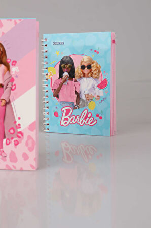 "DEKOMUS CEP DEFTERİ HEDİYELİ" YENİ SEZON LİSANSLI BARBIE SPIRALLI A6 ÇİZGİLİ NOT DEFTERİ / BLOKNOT 