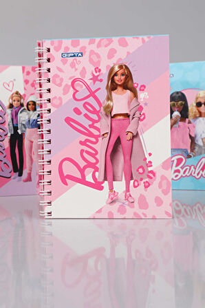 "DEKOMUS CEP DEFTERİ HEDİYELİ" YENİ SEZON LİSANSLI BARBIE SPIRALLI A6 ÇİZGİLİ NOT DEFTERİ / BLOKNOT 