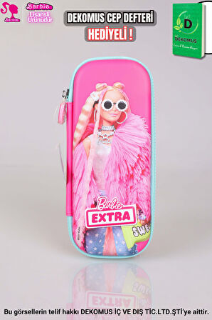 "DEKOMUS CEP DEFTERİ HEDİYELİ"  LİSANSLI YENİ SEZON BARBIE ÖZEL TASARIM EVA KALEM ÇANTASI