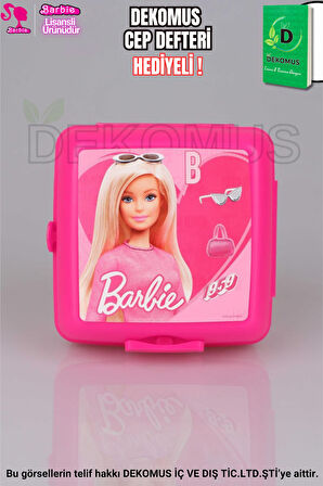"DEKOMUS CEP DEFTERİ HEDİYELİ" YENİ SEZON LİSANSLI BARBIE 2 KATLI BESLENME KUTUSU *SMART LUNCH BOX*