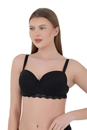 Kadın Sütyen Light C Cup - Balenli Dolgulu Dantelli