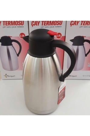 Çift Katlı Çelik Termos 2 Lt Çay Termosu