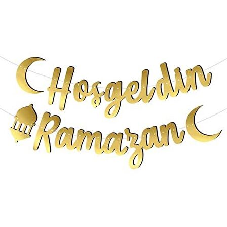 Ful Set Ramazan Süsü + Peri Led - Bayram Banner - Kaligrafi Hoş geldin Ramazan Banner Süs