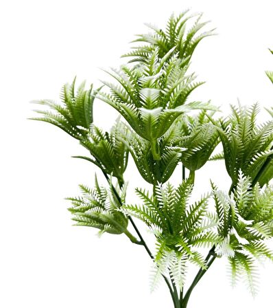 Yapay Çiçek Plastik Demet Yeşil Beyaz Mini Sıkas Demeti Garnitür Aradal Dekoratif Yapay Bitki