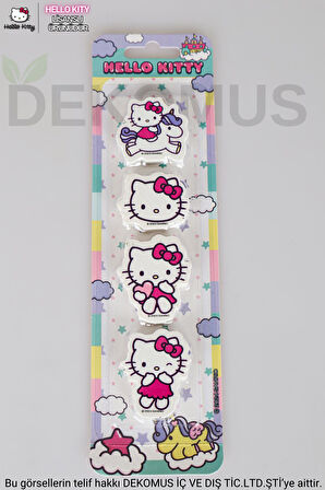 YENİ SEZON LİSANSLI HELLO KITTY 4'LÜ SİLGİ