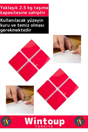 Özel Üretim Ekstra Güçlü Akrilik Çift Taraflı Hazır Kesilmiş 25x30 Mm Montaj Bandı 24'lü