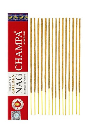 Vijayshree Golden Nag Champa Masala Organik Çubuk Tütsü 15gr