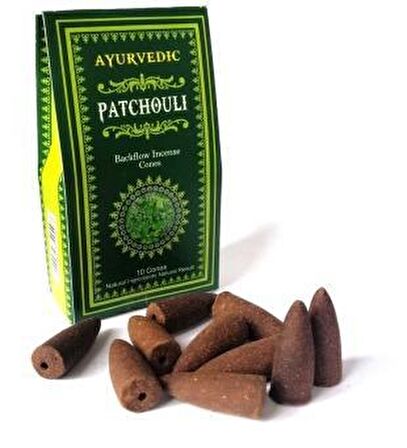 Ayurvedic Konik ( Geri Akış ) Tütsü Patchoulı Aromalı ( 10 Adet )