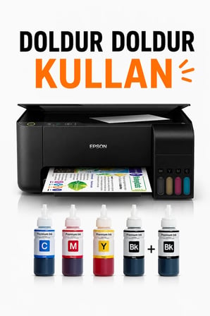 Epson EcoTank L3250 Photoink Mürekkepli Wi-Fi Çok Fonksiyonlu Yazıcı + 1 Siyah Mürekkep Hediyeli