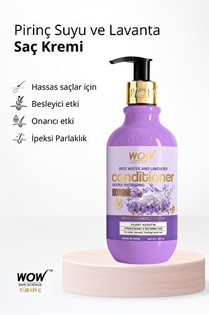 Pirinç Suyu Saç Kremi-%95,2 Doğal İçerik-Lavanta Yağı, Amino Asit, Çinko, B ve C Vitaminleri 300ml