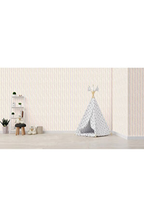 Çizgili Çocuk Odası Duvar Kağıdı 10,6 m2 -Adakids 8906-1